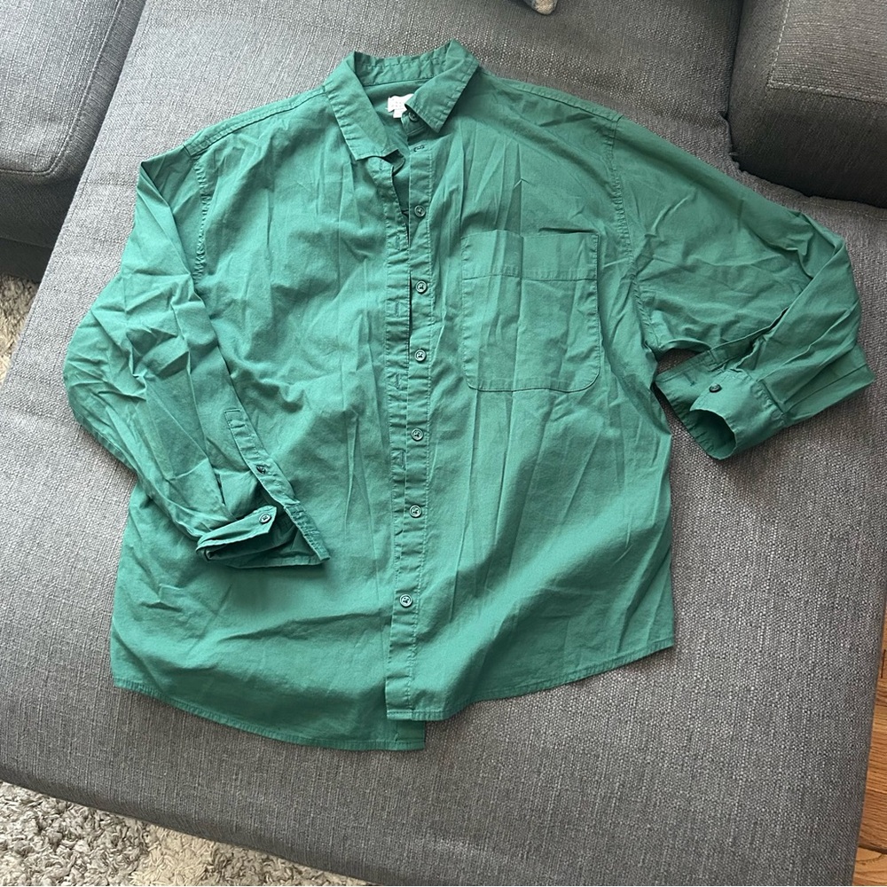 a new day Green Button Down Shirt